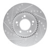 R1 93-95 Acura Legend Front Right Drilled & Slotted Silver Brake Rotor