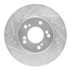 R1 93-95 Acura Legend Front Left Drilled & Slotted Silver Brake Rotor