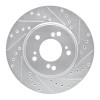 R1 91-96 Acura NSX Front Right Drilled & Slotted Silver Brake Rotor