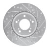 R1 91-96 Acura NSX Front Left Drilled & Slotted Silver Brake Rotor