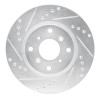 R1 87-90 Acura Legend Front Left Drilled & Slotted Silver Brake Rotor