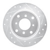 R1 87-90 Acura Legend Rear Right Drilled & Slotted Silver Brake Rotor