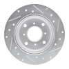 R1 87-90 Acura Legend Rear Left Drilled & Slotted Silver Brake Rotor