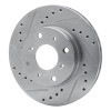 R1 86-87 Acura Legend Front Left Drilled & Slotted Silver Brake Rotor