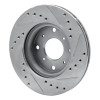 R1 86-87 Acura Legend Front Left Drilled & Slotted Silver Brake Rotor