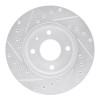 R1 85-89 Merkur XR4TI Front Right Drilled & Slotted Silver Brake Rotor