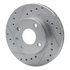 R1 85-89 Merkur XR4TI Front Left Drilled & Slotted Silver Brake Rotor