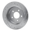 R1 96-02 Ford Crown Victoria Rear Left Drilled & Slotted Silver Brake Rotor