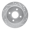 R1 95-04 Ford CONTOUR Rear Right Drilled & Slotted Silver Brake Rotor