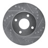 R1 95-04 Ford CONTOUR Front Right Drilled & Slotted Silver Brake Rotor