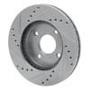 R1 95-04 Ford CONTOUR Front Right Drilled & Slotted Silver Brake Rotor
