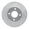 R1 95-04 Ford CONTOUR Front Left Drilled & Slotted Silver Brake Rotor