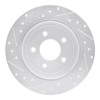 R1 91-95 Ford Crown Victoria Rear Right Drilled & Slotted Silver Brake Rotor