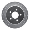 R1 91-95 Ford Crown Victoria Rear Left Drilled & Slotted Silver Brake Rotor