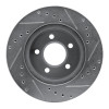 R1 91-94 Ford Crown Victoria Front Left Drilled & Slotted Silver Brake Rotor
