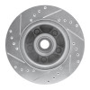 R1 79-91 Ford LTD Crown Victoria Front Right Drilled & Slotted Silver Brake Rotor