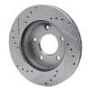 R1 75-79 Ford Thunderbird Left Rear Drilled & Slotted Silver Brake Rotor