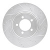 R1 03-05 Lincoln AVIATOR Front Right Drilled & Slotted Silver Brake Rotor