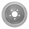 R1 03-11 Lincoln Town Car Rear Left Drilled & Slotted Silver Brake Rotor