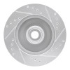 R1 84-87 Lincoln Mark VII Front Left Drilled & Slotted Silver Brake Rotor