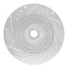R1 87-92 Lincoln Mark VII Front Right Drilled & Slotted Silver Brake Rotor