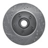 R1 87-92 Lincoln Mark VII Front Left Drilled & Slotted Silver Brake Rotor