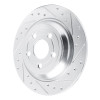 R1 22-25 Ford Maverick Rear Right Drilled & Slotted Silver Brake Rotor