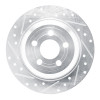 R1 22-25 Ford Maverick Rear Left Drilled & Slotted Silver Brake Rotor