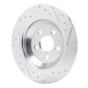R1 22-25 Ford Maverick Rear Left Drilled & Slotted Silver Brake Rotor
