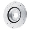 R1 22-25 Ford Maverick Front Right Drilled & Slotted Silver Brake Rotor