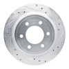 R1 21-25 Ford F-150 4WD Rear Right Drilled & Slotted Silver Brake Rotor