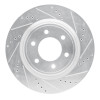 R1 21-25 Ford F-150 RWD Front Right Drilled & Slotted Silver Brake Rotor