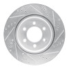 R1 21-25 Ford F-150 4WD Front Left Drilled & Slotted Silver Brake Rotor