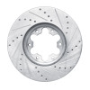 R1 20-25 Ford Transit-150 Front Left Drilled & Slotted Silver Brake Rotor