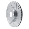 R1 20-25 Ford Escape Front Right Drilled & Slotted Silver Brake Rotor