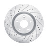 R1 20-25 Ford BRONCO Sport Front Left Drilled & Slotted Silver Brake Rotor