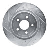 R1 20-25 Ford Explorer Rear Left Drilled & Slotted Silver Brake Rotor