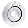 R1 20-25 Ford Explorer Front Right Drilled & Slotted Silver Brake Rotor