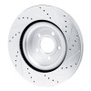 R1 20-25 Ford Explorer Front Left Drilled & Slotted Silver Brake Rotor