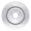 R1 20-25 Ford Explorer Front Left Drilled & Slotted Silver Brake Rotor