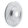 R1 20-25 Ford Explorer Rear Right Drilled & Slotted Silver Brake Rotor