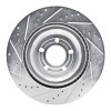 R1 20-25 Ford Explorer Rear Right Drilled & Slotted Silver Brake Rotor