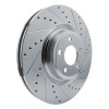 R1 20-25 Ford Explorer Front Right Drilled & Slotted Silver Brake Rotor EDZ-54277R