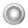 R1 19-25 Ford BRONCO Rear Right Drilled & Slotted Silver Brake Rotor