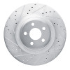 R1 19-24 Ford Edge Front Left Drilled & Slotted Silver Brake Rotor