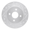 R1 18-22 Ford Ecosport Rear Right Drilled & Slotted Silver Brake Rotor