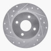 R1 18-22 Ford Ecosport Rear Left Drilled & Slotted Silver Brake Rotor EDZ-54269L