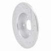 R1 18-22 Ford Ecosport Rear Left Drilled & Slotted Silver Brake Rotor EDZ-54269L