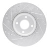 R1 18-22 Ford Ecosport Front Right Drilled & Slotted Silver Brake Rotor
