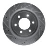 R1 18-21 Ford F-150 4WD Rear Left Drilled & Slotted Silver Brake Rotor